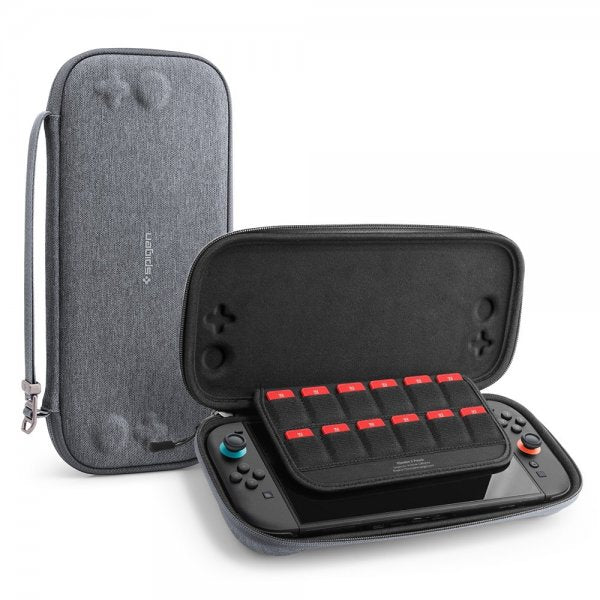 Spigen Nintendo Switch 2 Etui Klasden Pouch 2 Charcoal Gray