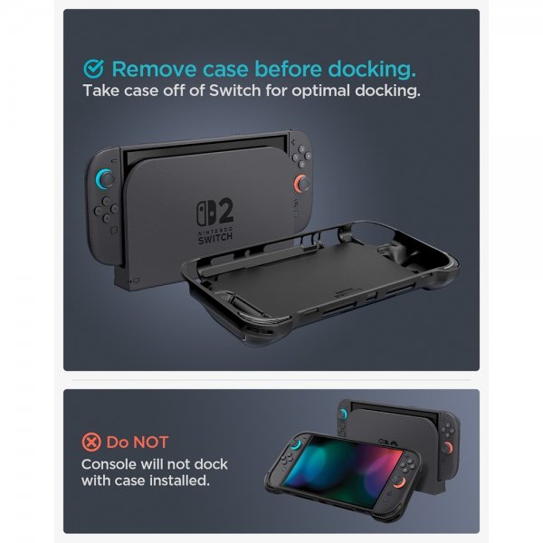 Spigen Nintendo Switch 2 Deksel Rugged Armor Matte Black