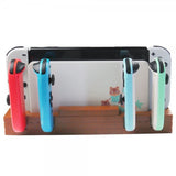 Nintendo Switch ladestasjon for Joy Cons med spilloppbevaring brun