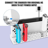 Nintendo Switch ladestasjon for Joy Cons med spilloppbevaring brun
