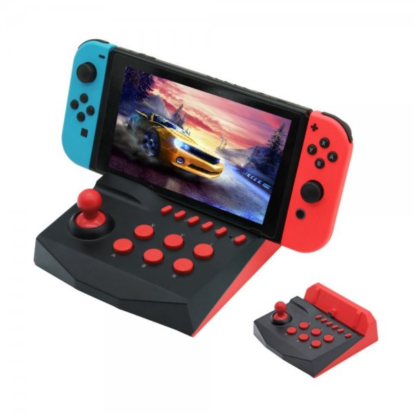 Nintendo Switch/Switch Lite Arkade Spillkontroll med Joystick Svart/Rød