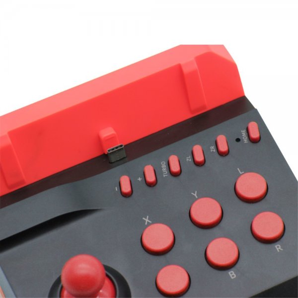 Nintendo Switch/Switch Lite Arkade Spillkontroll med Joystick Svart/Rød