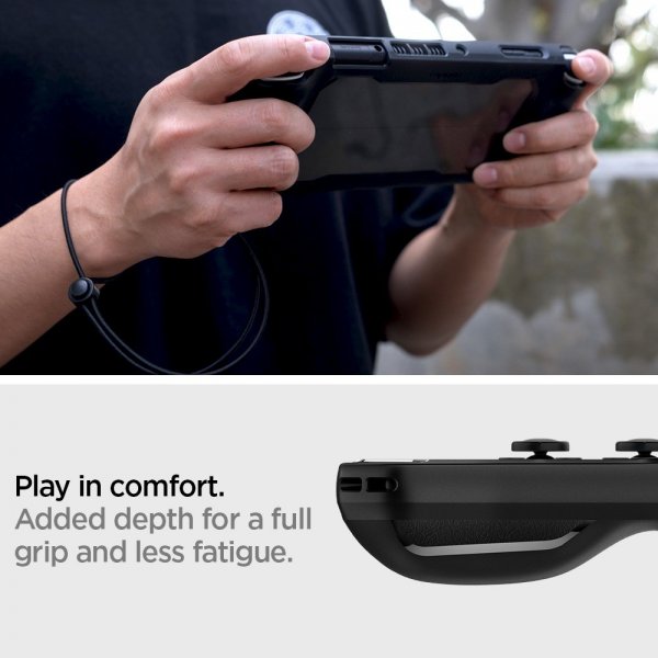 Spigen Nintendo Switch OLED Deksel Rugged Armor Matte Black