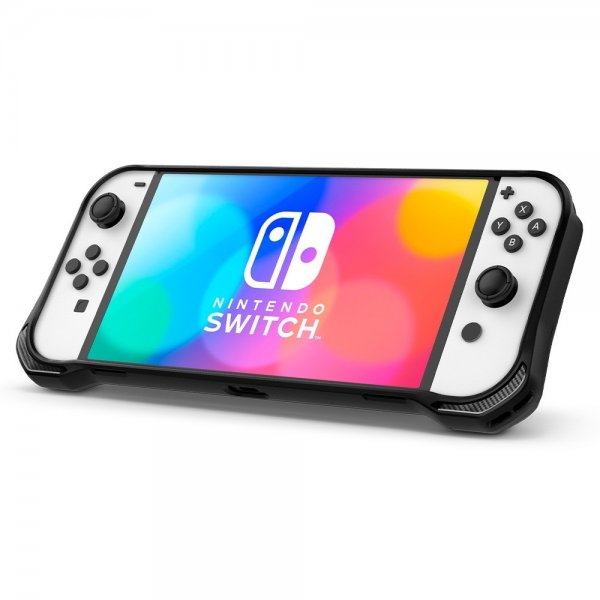 Spigen Nintendo Switch OLED Deksel Rugged Armor Matte Black