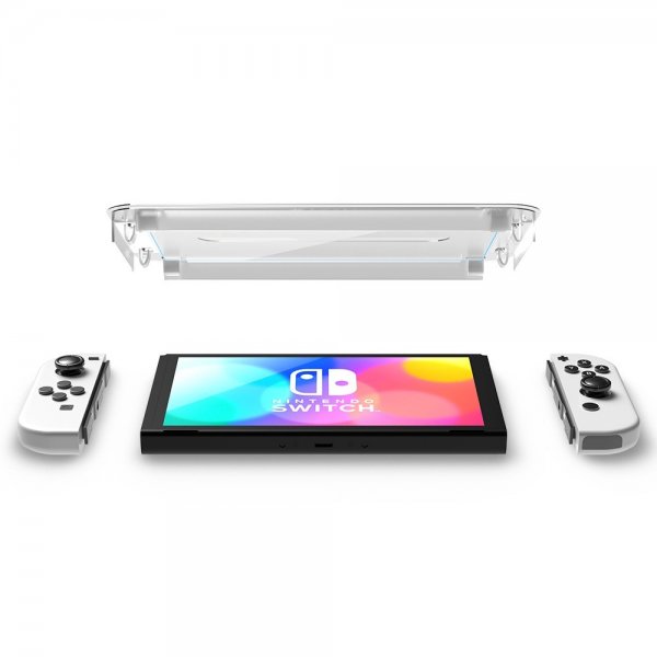 Spigen Nintendo Switch OLED Skjermbeskytter GLAS.tR EZ Fit 2-pakning