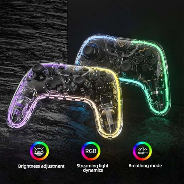 Aolion Nintendo Switch Controller Transparent RGB
