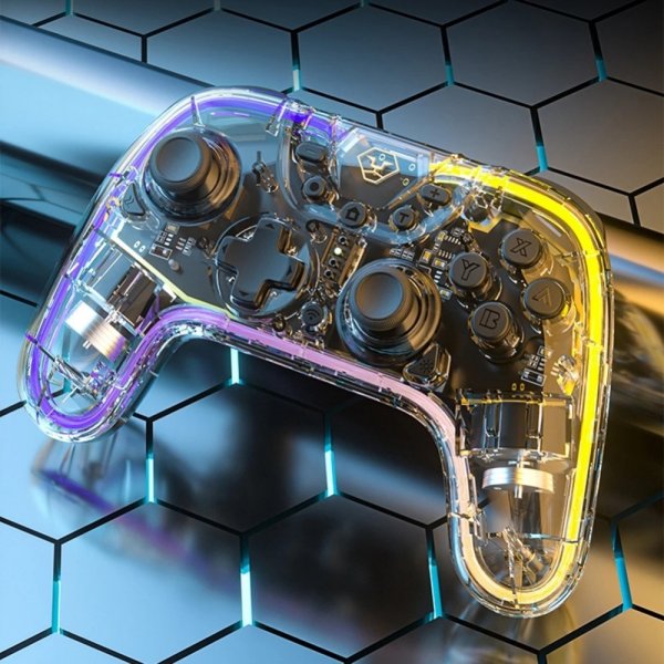 Aolion Nintendo Switch Controller Transparent RGB