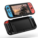 Nintendo Switch Etui Børstet Karbonfiber Tekstur Svart