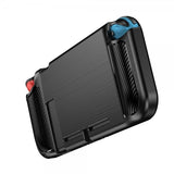 Nintendo Switch Etui Børstet Karbonfiber Tekstur Svart