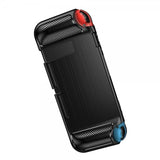 Nintendo Switch Etui Børstet Karbonfiber Tekstur Svart