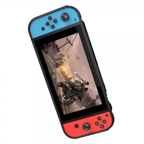 Nintendo Switch Etui Børstet Karbonfiber Tekstur Svart