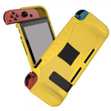 Nintendo Switch etui karbonfiber mønster gul