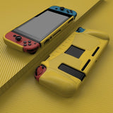 Nintendo Switch etui karbonfiber mønster gul