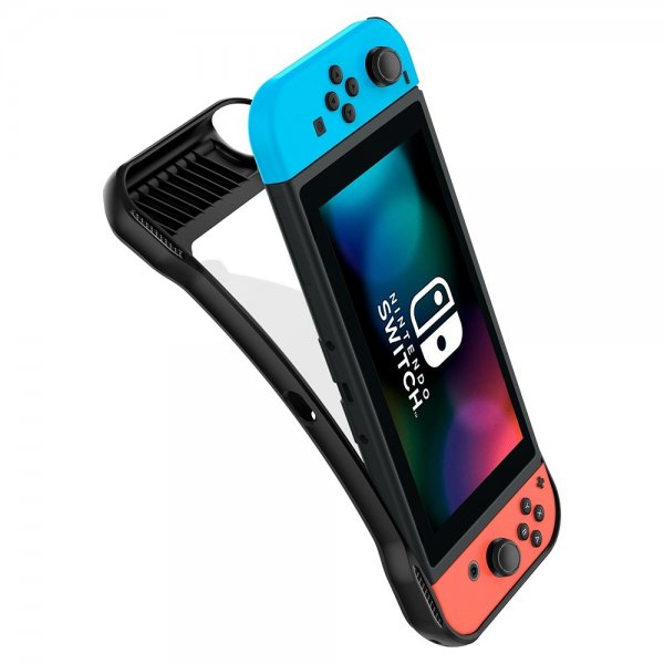 Spigen Nintendo Switch Deksel Rugged Armor Matte Black