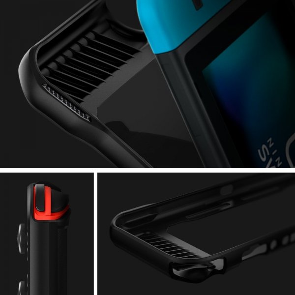 Spigen Nintendo Switch Deksel Rugged Armor Matte Black