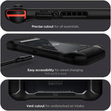 Spigen Nintendo Switch Deksel Rugged Armor Matte Black