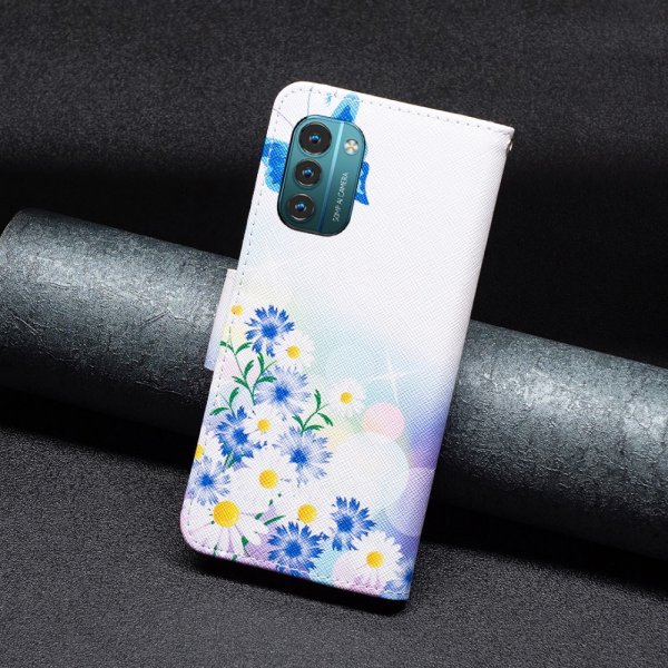 Nokia G11/G21 Etui Motiv Sommerfugler Og Blomster