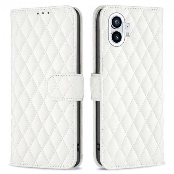 Nothing Phone (1) Etui Rombemønster Hvit