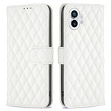 Nothing Phone (1) Etui Rombemønster Hvit