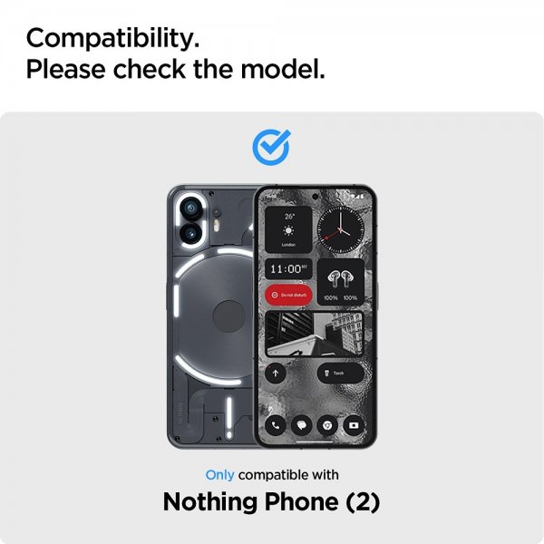 Spigen Nothing Phone (2) Skjermbeskytter GLAS.tR ALIGNmaster 2-pakning