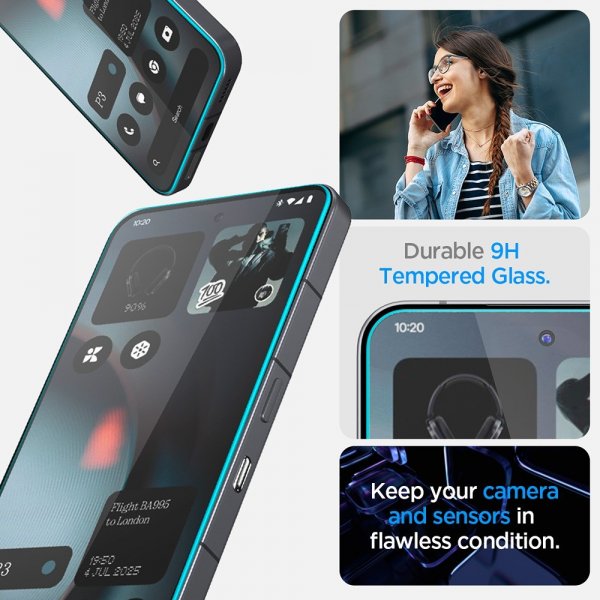 Spigen Nothing Phone 3 Skjermbeskytter GLAS.tR EZ Fit 2-pakning