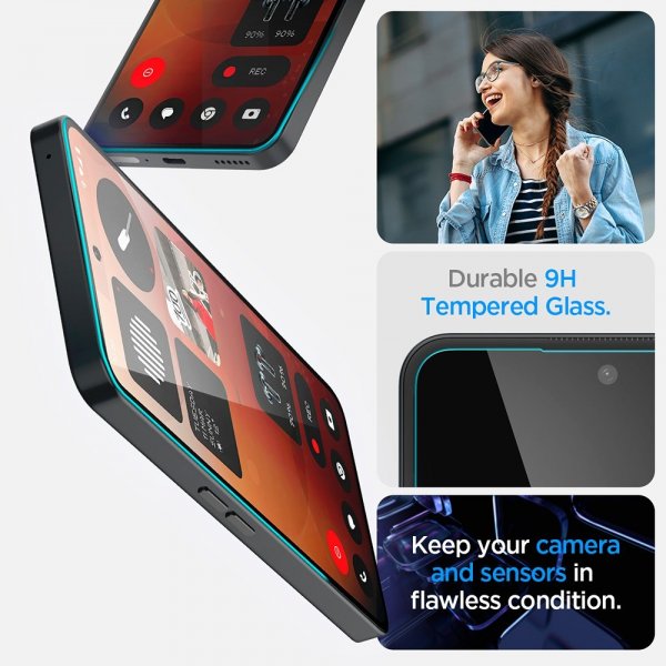 Spigen Nothing Phone (3a)/Phone (3a) Pro Skjermbeskytter GLAS.tR EZ Fit