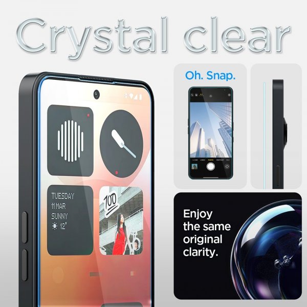 Spigen Nothing Phone (3a)/Phone (3a) Pro Skjermbeskytter GLAS.tR EZ Fit