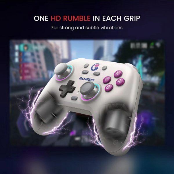 GameSir Nova HD Rumble Game Controller 2.4G Retro Hvit