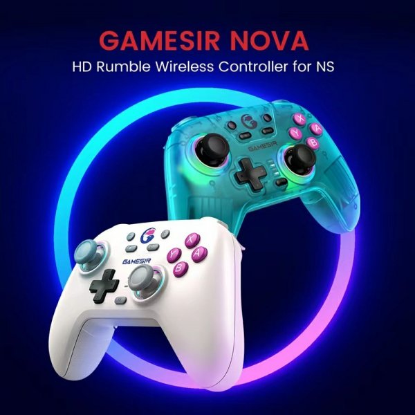 GameSir Nova HD Rumble Game Controller 2.4G Retro Hvit