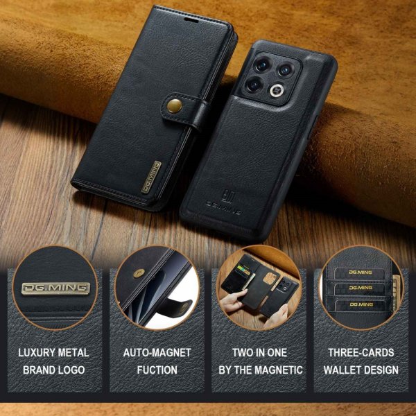 Dg.Ming OnePlus 10 Pro Etui Avtagbart Deksel Svart
