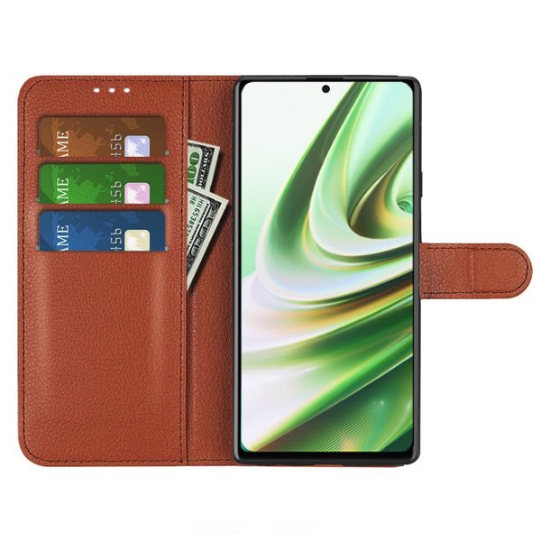 OnePlus 10T Etui med Stativ Brun