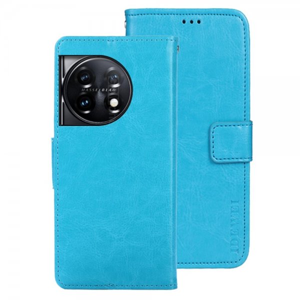 OnePlus 11 Etui Skinntekstur Lyseblå