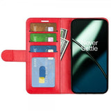 OnePlus 11 Etui Skinntekstur Rød