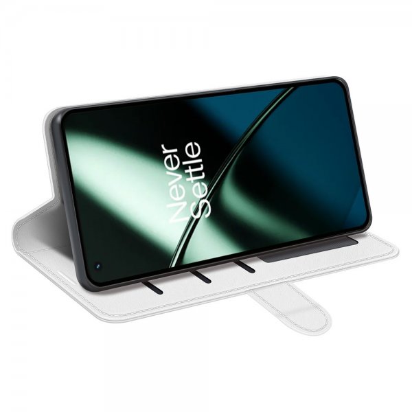 OnePlus 11 Etui Skinntekstur Hvit