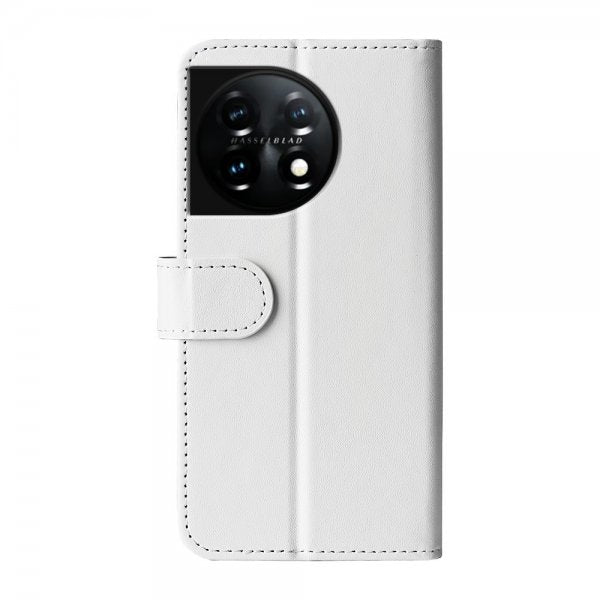 OnePlus 11 Etui Skinntekstur Hvit