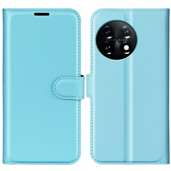 OnePlus 11 Etui Litchi Blå