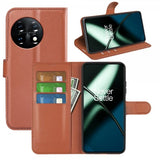 OnePlus 11 Etui Litchi Brun