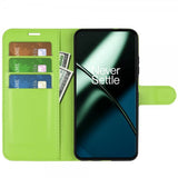 OnePlus 11 Etui Litchi Grønn