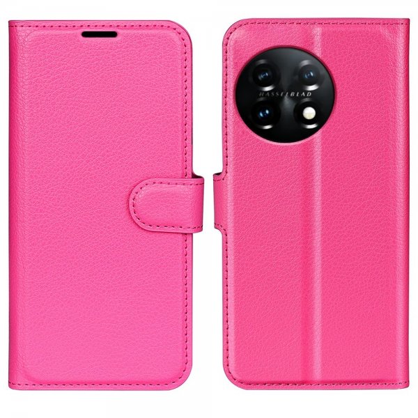 OnePlus 11 Etui Litchi Magenta