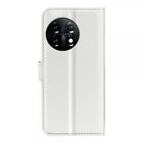 OnePlus 11 Etui Litchi Hvit