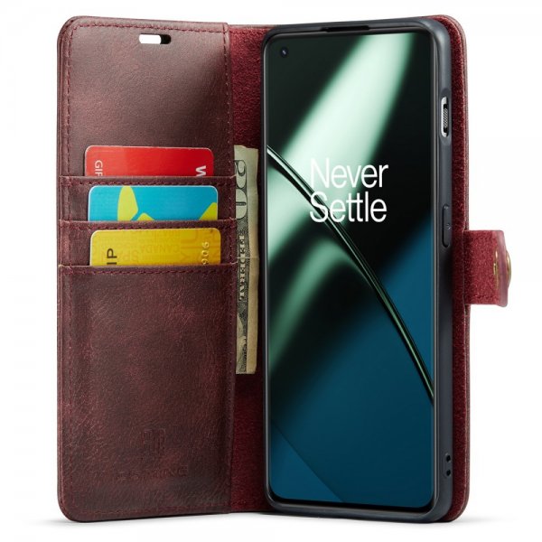 Dg.Ming OnePlus 11 Etui Avtagbart Deksel Rød