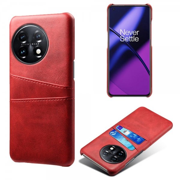 OnePlus 11 Deksel To Kortlommer Rød