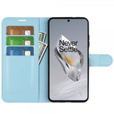 OnePlus 12 Etui Litchi Blå
