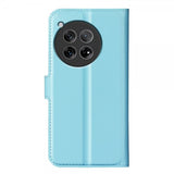 OnePlus 12 Etui Litchi Blå