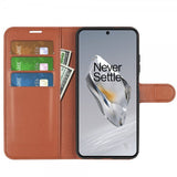 OnePlus 12 Etui Litchi Brun