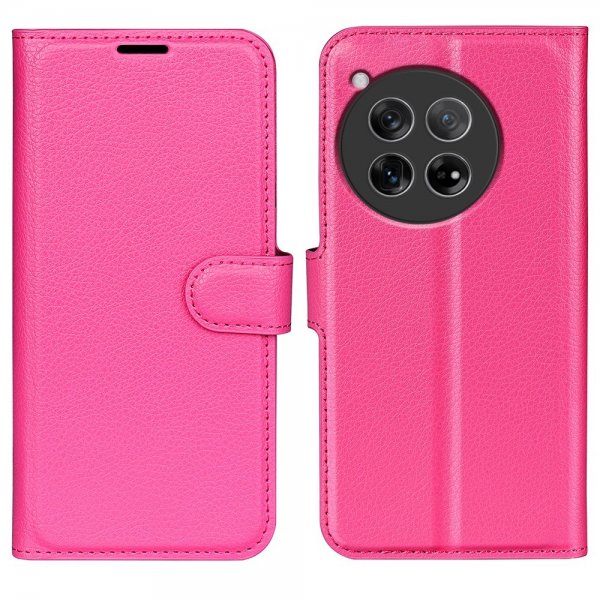 OnePlus 12 Etui Litchi Magenta