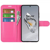 OnePlus 12 Etui Litchi Magenta