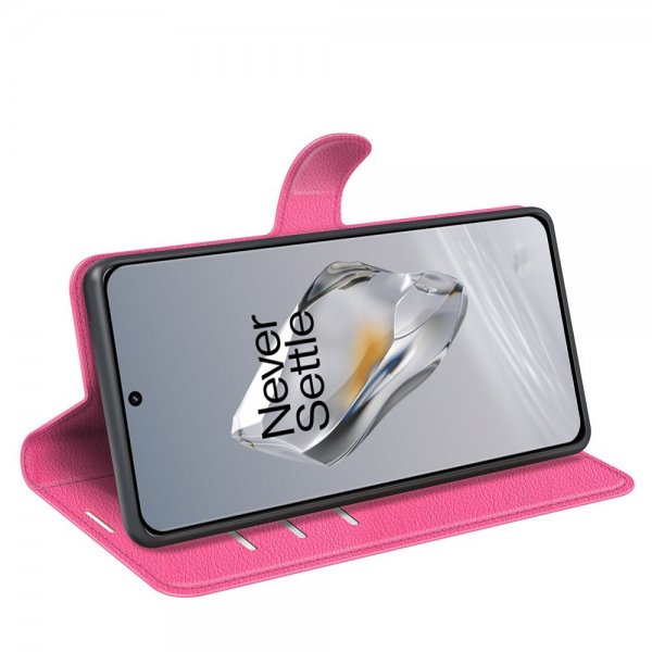 OnePlus 12 Etui Litchi Magenta