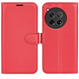 OnePlus 12 Etui Litchi Rød