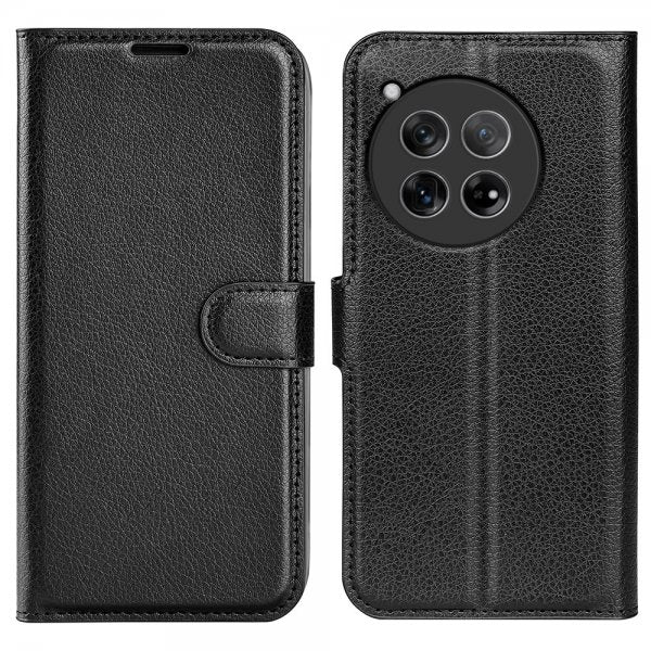 OnePlus 12 Etui Litchi Svart